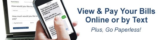 Invoice Cloud. A link to our partner for Online payments, paperless billing and more