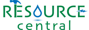 The image features a logo for "Resource Central," with a focus on water resources, highlighted by a water droplet and green text.