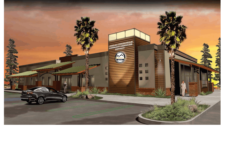 Artist’s rendering of future Civic Center and Emergency Operations Center.