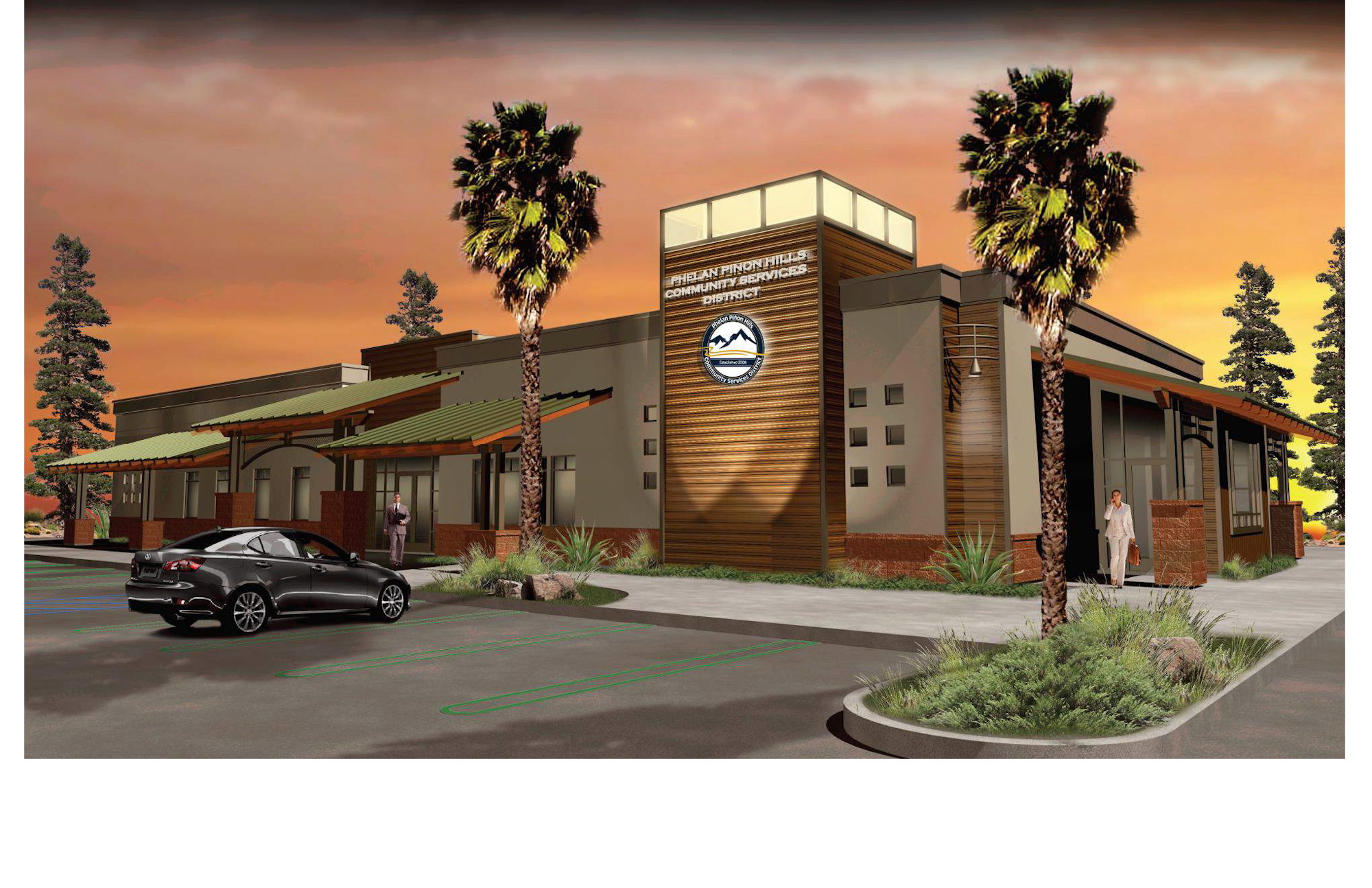 Artist’s rendering of future Civic Center and Emergency Operations Center.