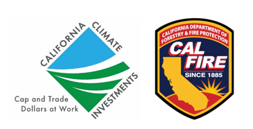 Logos for California Climate Investments and CAL FIRE.