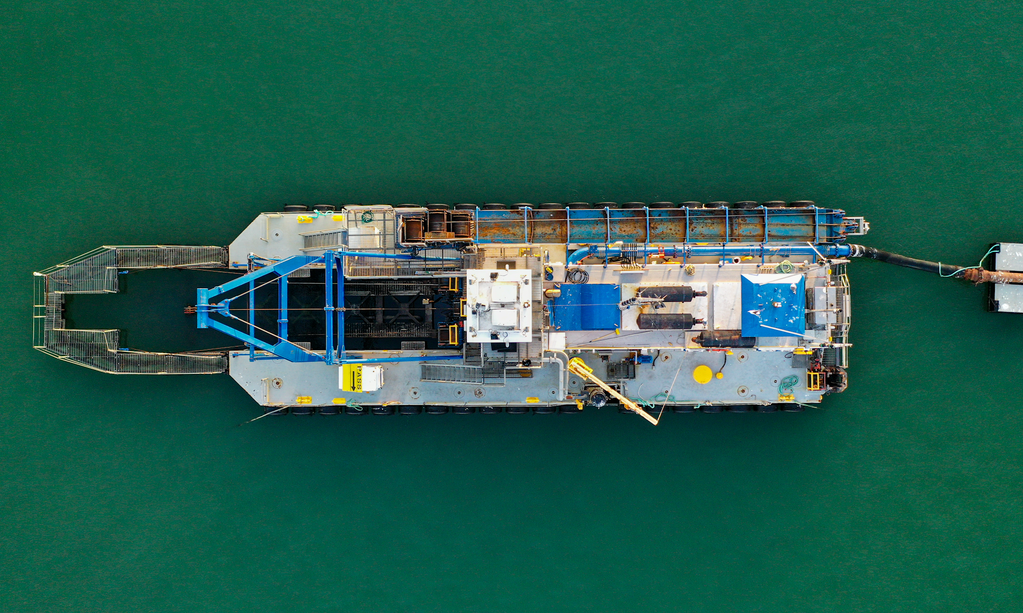 Aerial Photo of the District's dredge "Twin Lakes"