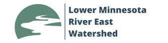 Logo of Lower Minnesota River East Watershed with a river graphic.