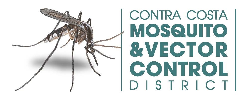 Mosquito and text: "Contra Costa Mosquito & Vector Control District."