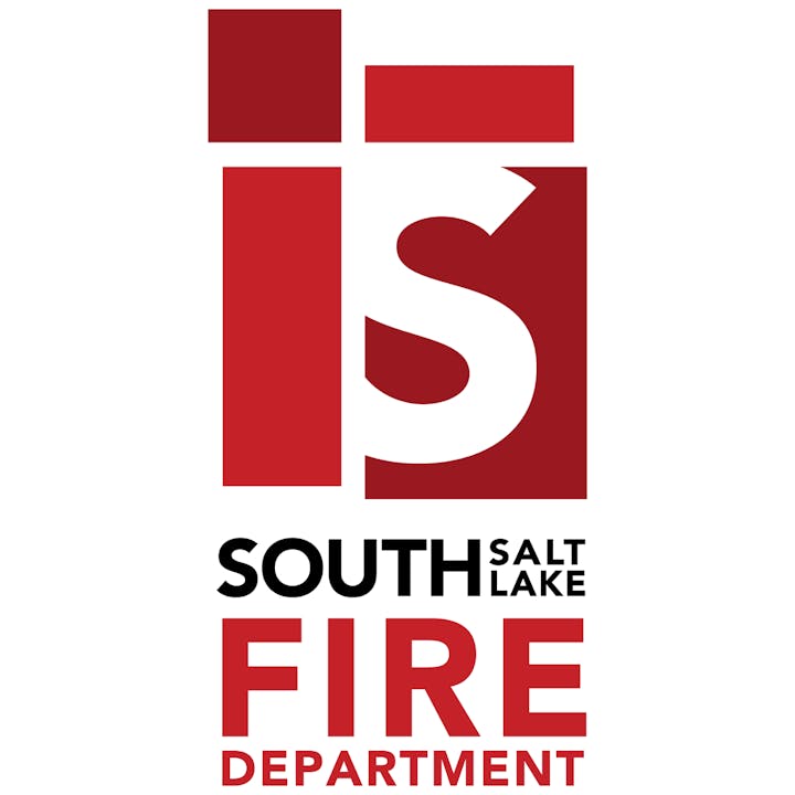 South Salt Lake Fire Department logo with red "S" and text below.