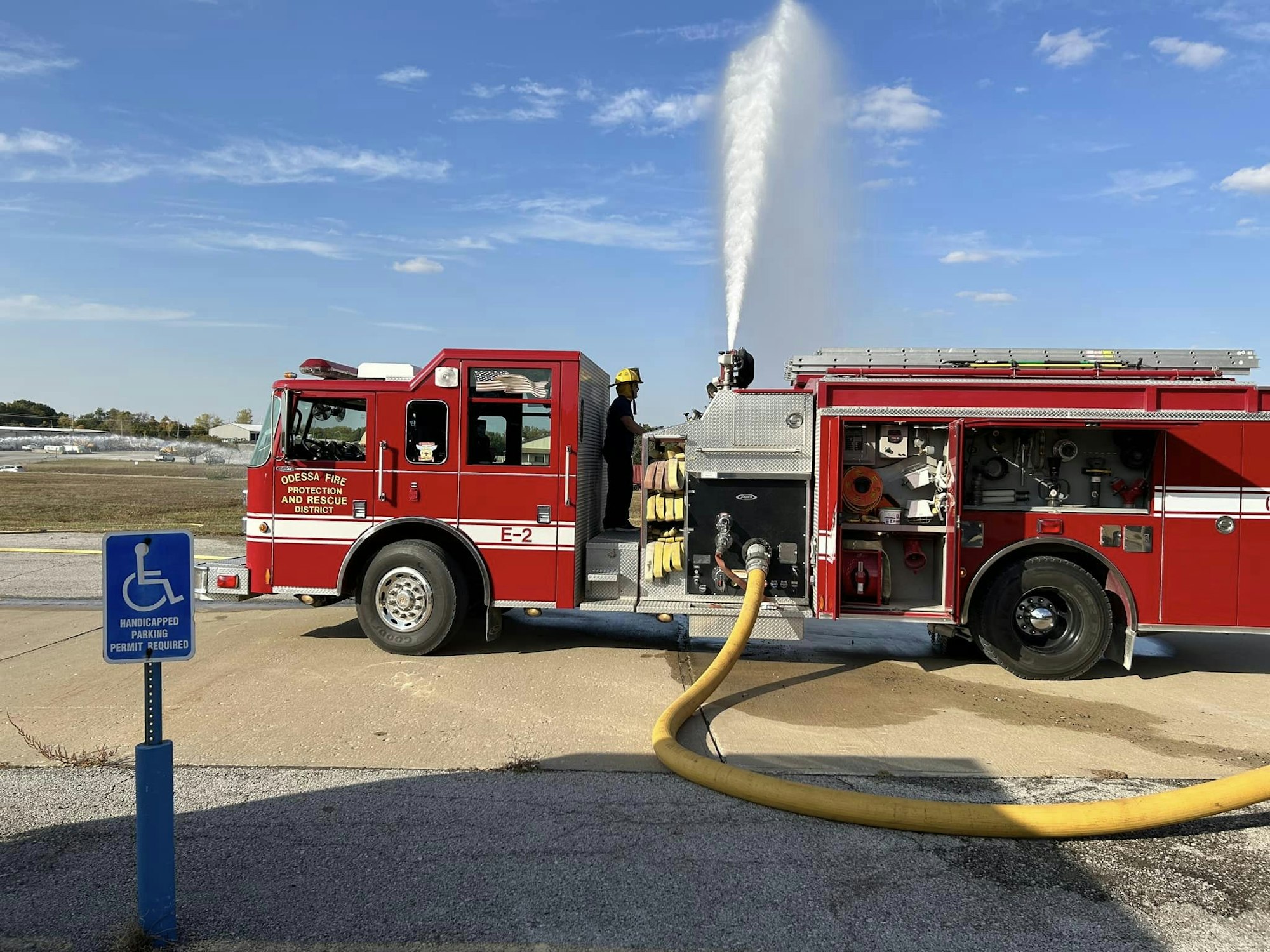 May contain: transportation, vehicle, fire truck, and truck