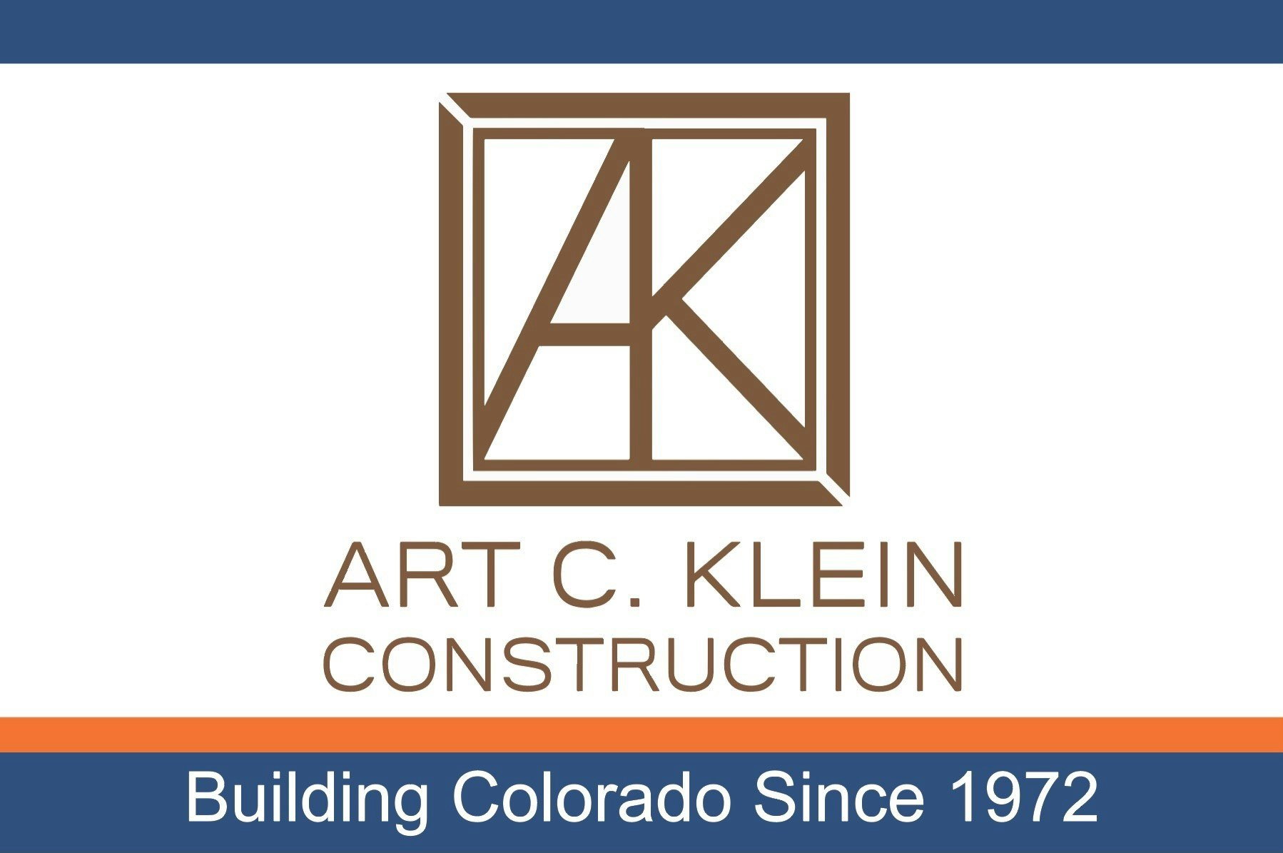 Art C. Klein Construction logo with "Building Colorado Since 1972."