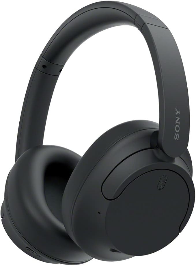Black over-ear headphones with a Sony logo.