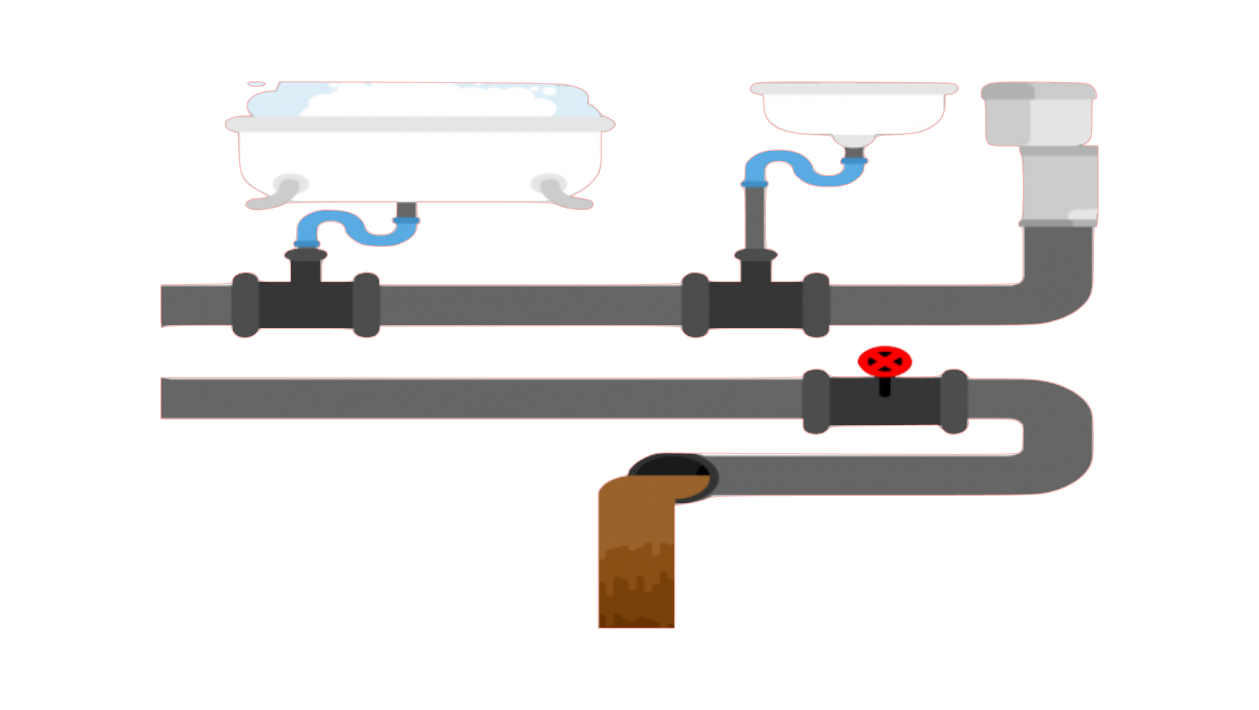 May contain: plumbing and person