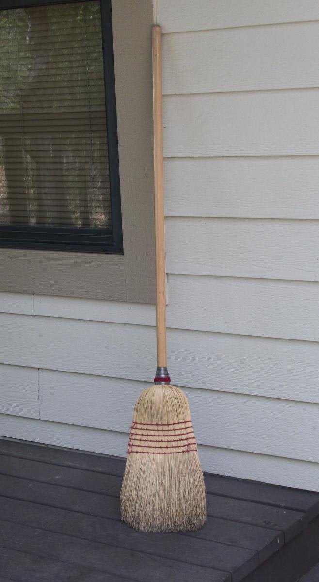 Broom against wall