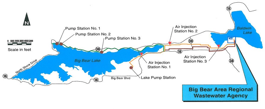 Big Bear Area Regional Wastewater Agency service area map