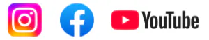 The image features logos for Instagram, Facebook, and YouTube, representing popular social media platforms.