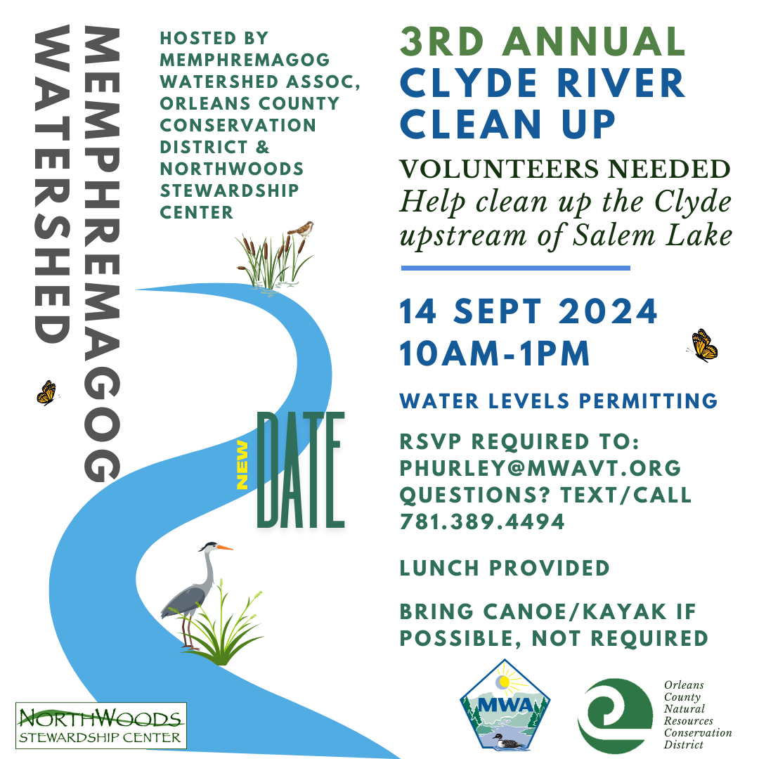 Event flyer for 3rd Annual Clyde River Clean Up