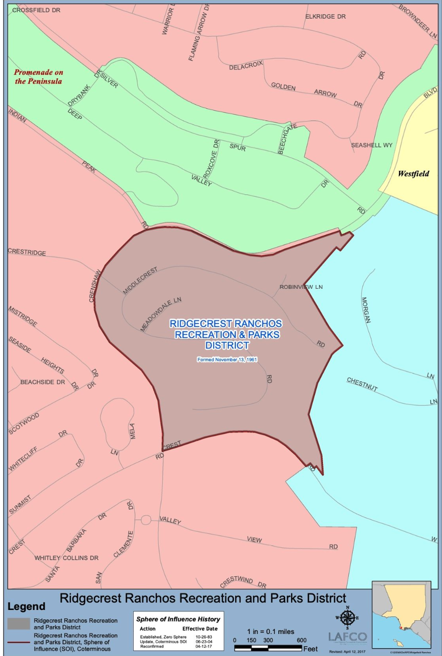 District Map - Ridgecrest Ranchos Recreation & Park District