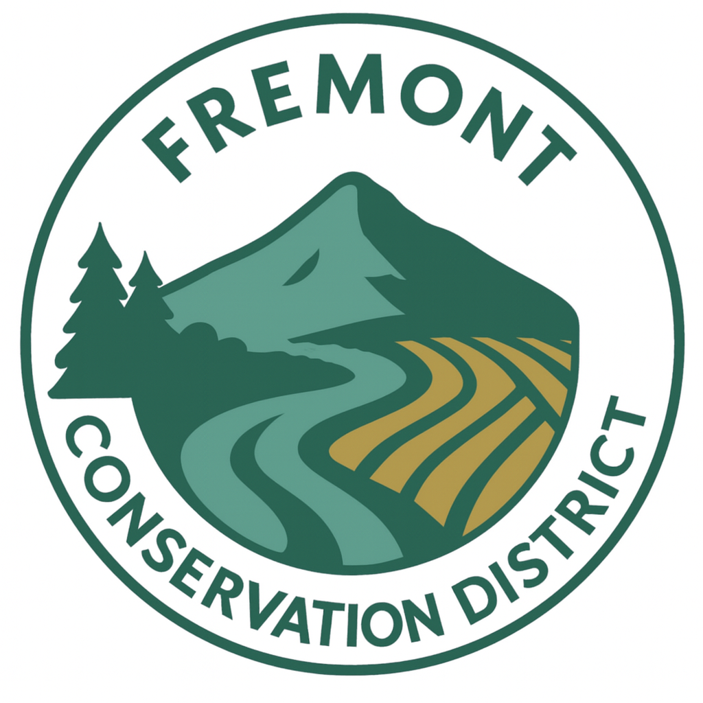 The image features a logo for the Fremont Conservation District, depicting a mountain, trees, and fields.