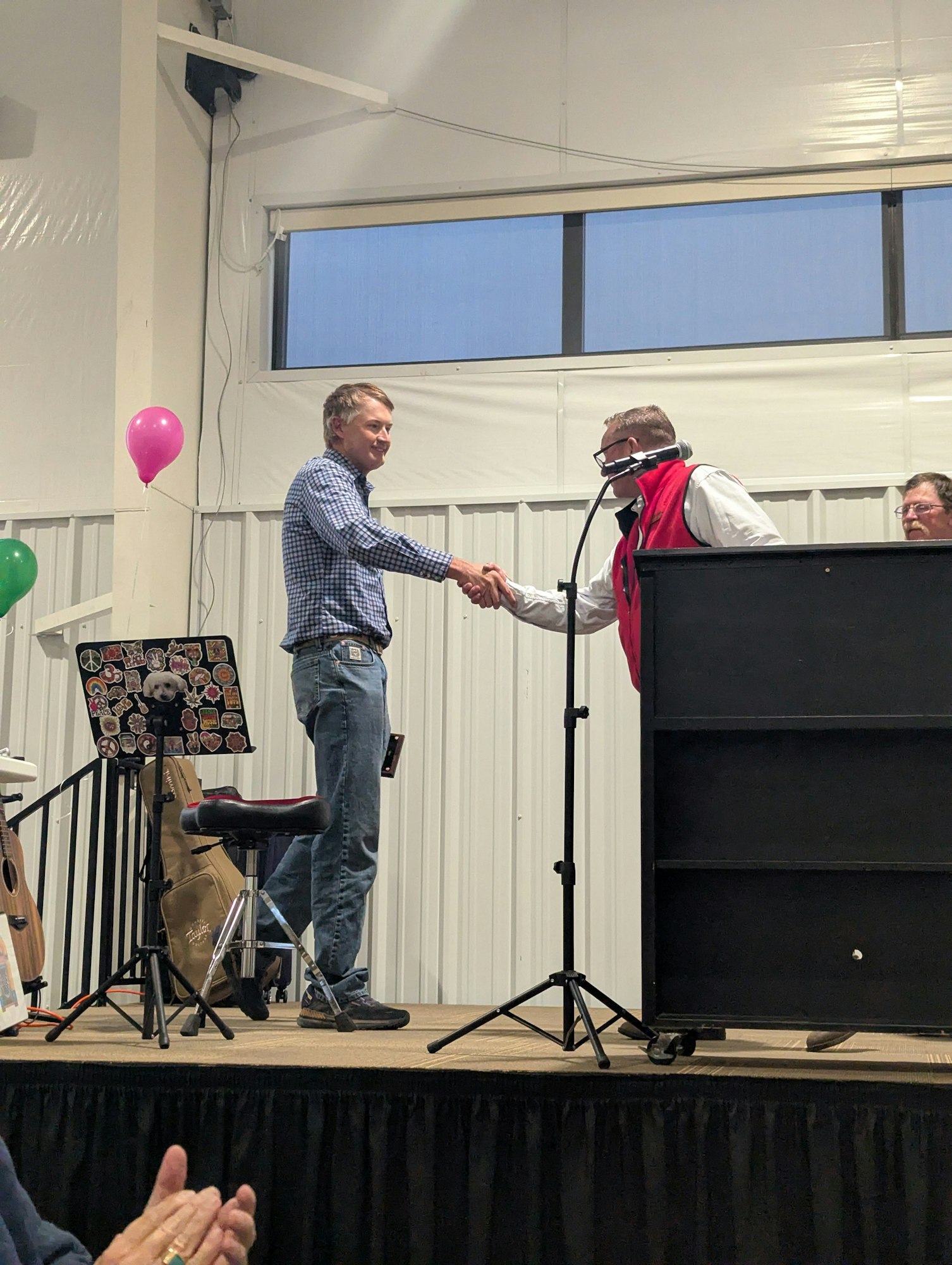 Justin Jenkins receives conservation award.