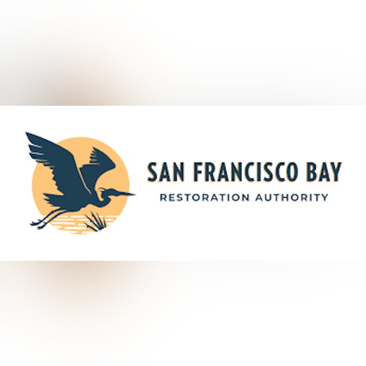 A logo featuring a heron flying over water with the text "San Francisco Bay Restoration Authority."