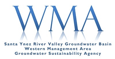 Logo of the Santa Ynez River Valley Groundwater Basin Western Management Area Groundwater Sustainability Agency.