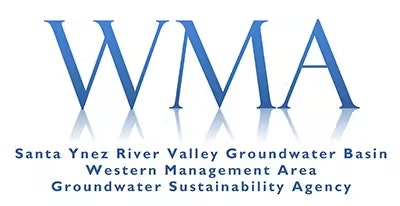 Logo of the Santa Ynez River Valley Groundwater Basin Western Management Area Groundwater Sustainability Agency.