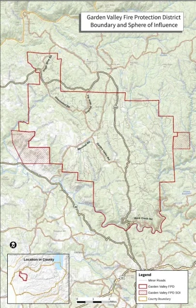 Garden Valley Fire Protection District Boundary Map and Sphere of Influence