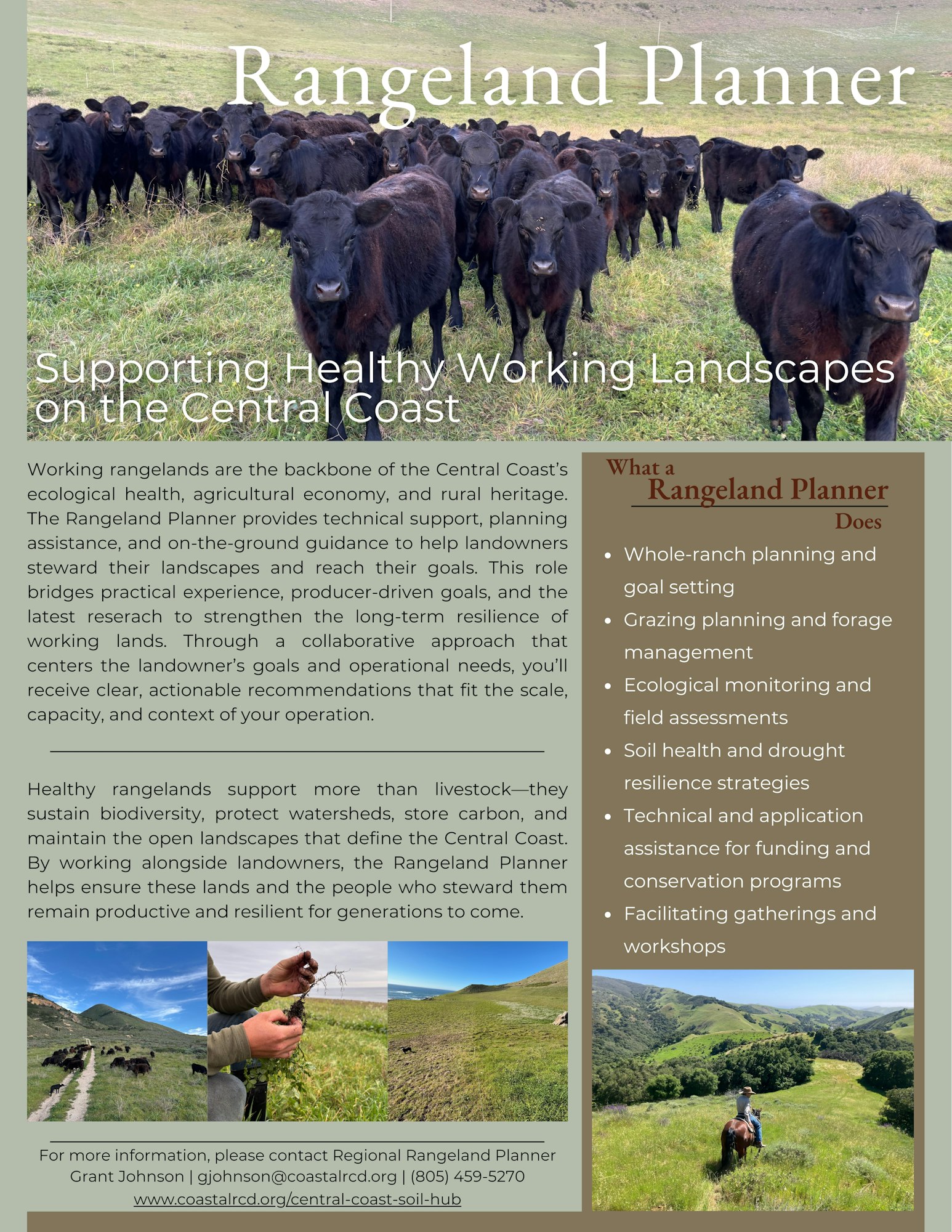 A resource for Central Coast landowners, promoting sustainable rangeland management and support for ecological health and agriculture.