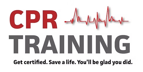 CPR TRAINING: "Get certified. Save a life. You’ll be glad you did." with a heart rate line graphic.