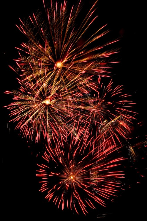 May contain: nature, outdoors, night, and fireworks