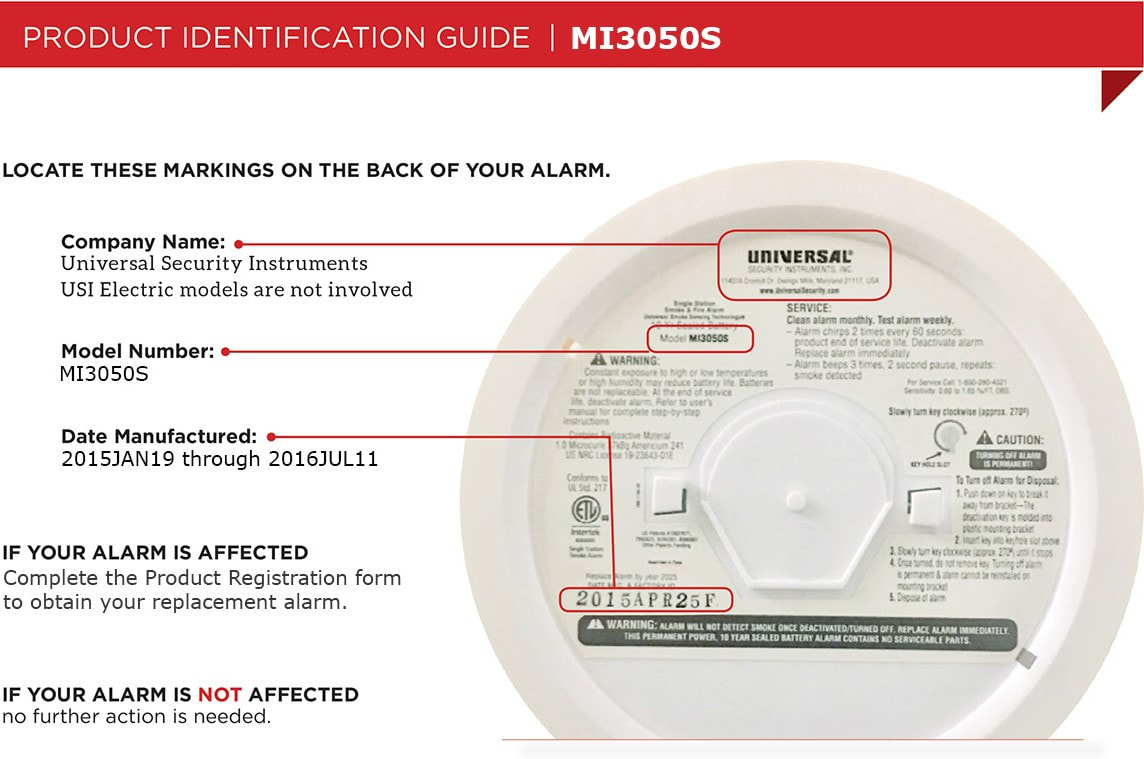 Smoke Detector product identifier guide