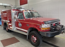 May contain: transportation, vehicle, truck, and fire truck