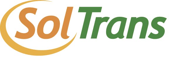 "SolTrans" logo in orange and green