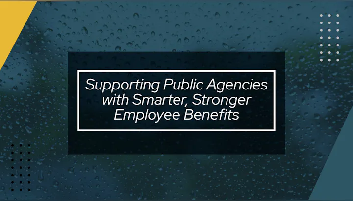 The image promotes support for public agencies by offering smarter and stronger employee benefits.