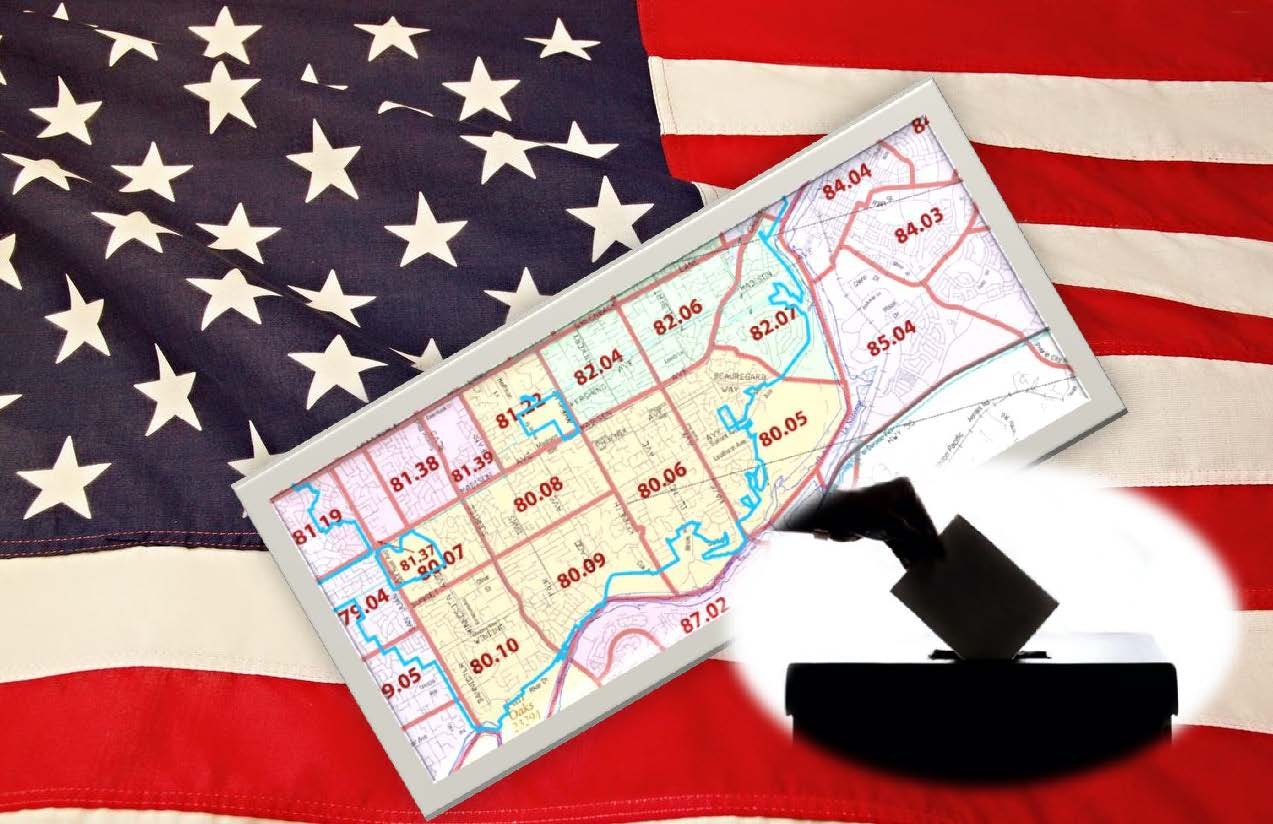 Flag and map photo