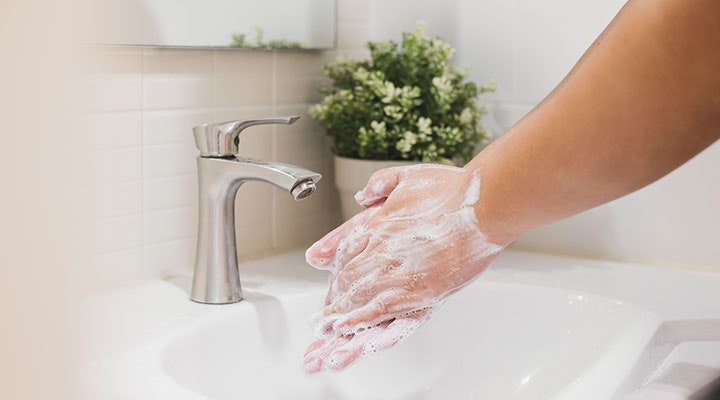 Photo of hand washing