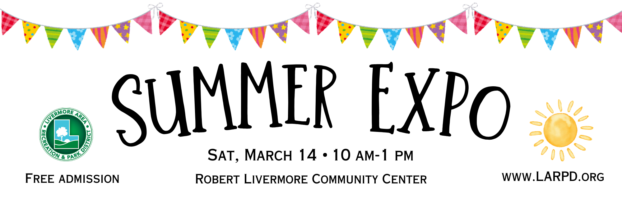 Livermore's Summer Expo on March 14, 10 AM-1 PM at Robert Livermore Community Center. Free admission!