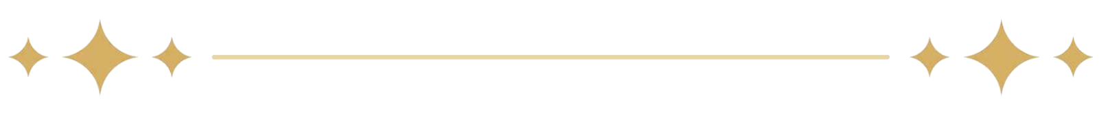 A gold line with sparkles on either side against a black background.