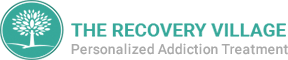 Logo of "The Recovery Village" with text "Personalized Addiction Treatment" and a tree icon.