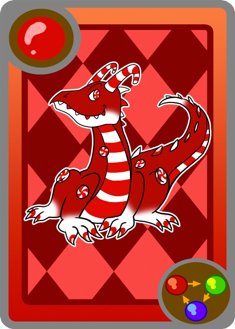 red peppermint dragon card