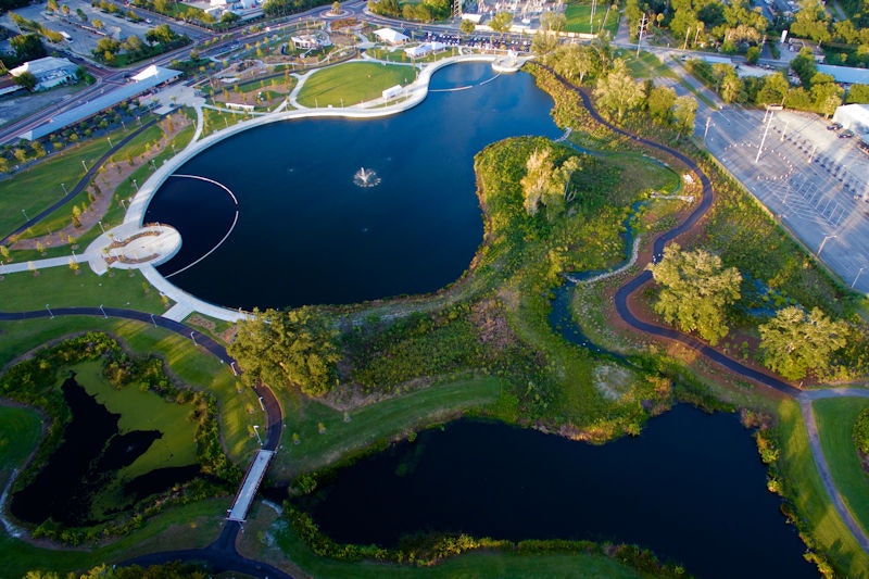 May contain: lake, nature, outdoors, water, and aerial view