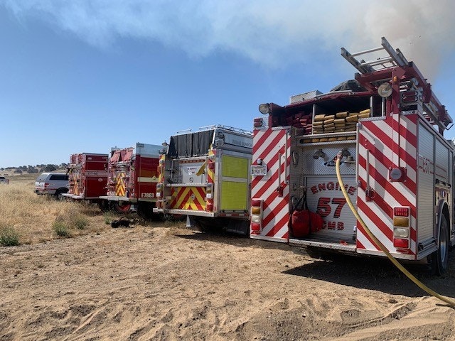 May contain: truck, vehicle, transportation, and fire truck