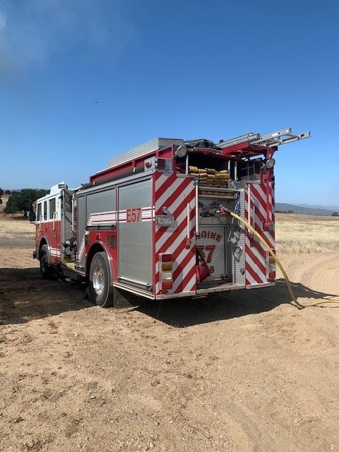 May contain: fire truck, truck, vehicle, and transportation