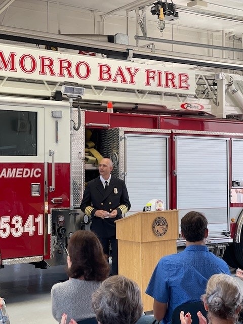 May contain: person, human, truck, vehicle, transportation, and fire truck