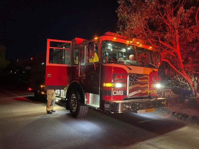 May contain: truck, vehicle, transportation, person, human, and fire truck