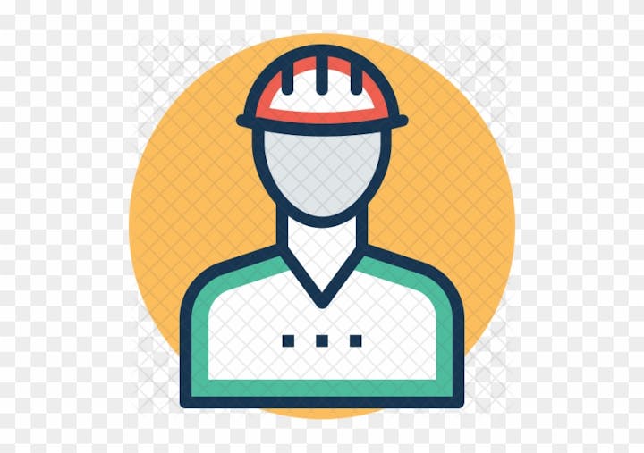 hard hat, worker, icon