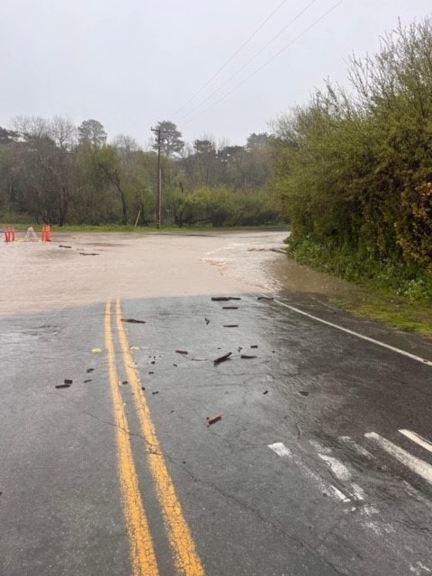 flooded road