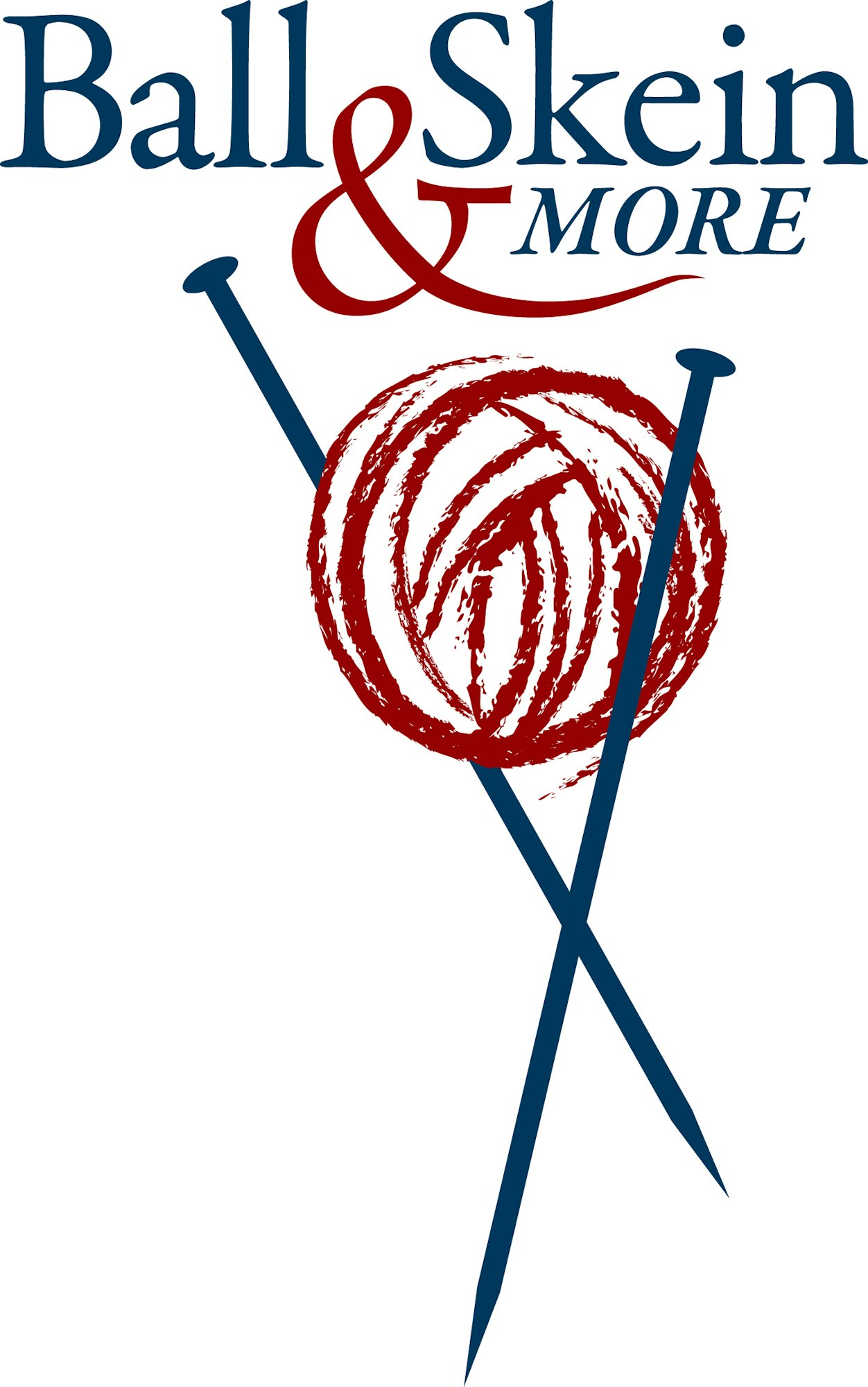 The image features a logo for "Ball & Skein More," depicting yarn and knitting needles, suggesting a focus on knitting supplies.