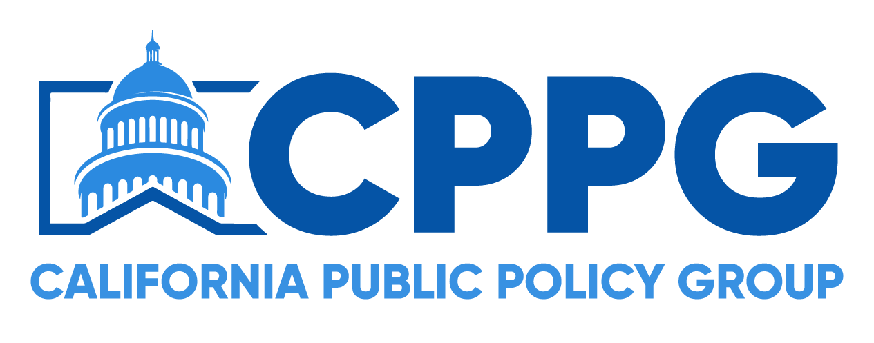 Logo of the California Public Policy Group featuring a stylized Capitol building.