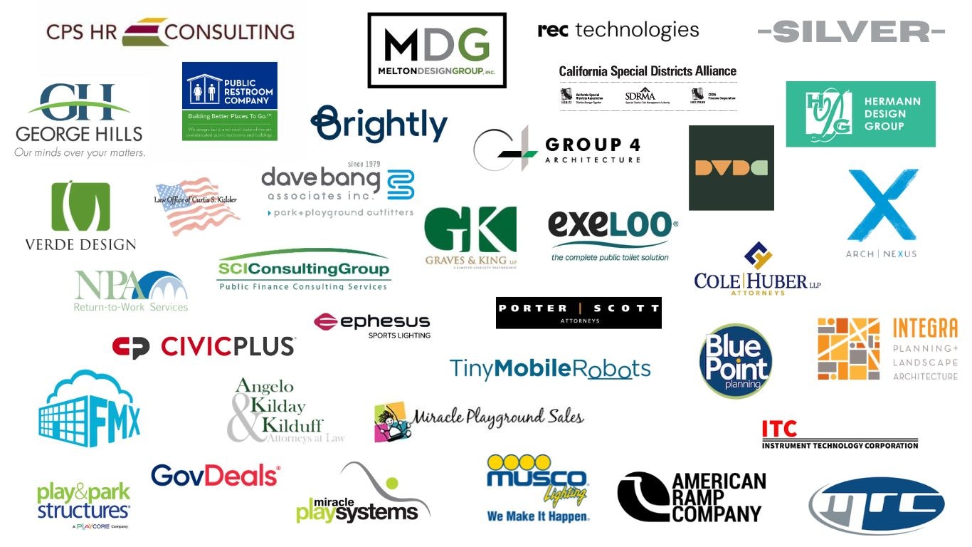 The image features various company logos, likely representing sponsors or partners in architecture, consulting, and public services.