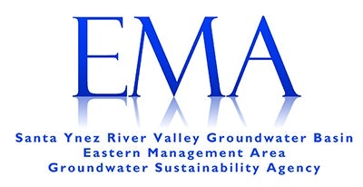 Logo of "EMA - Eastern Management Area, Santa Ynez River Valley Groundwater Basin Groundwater Sustainability Agency."
