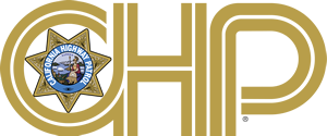 The image features the logo of the California Highway Patrol (CHP), prominently displaying a star badge.