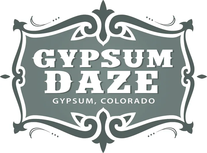 Logo for "Gypsum Daze" event in Gypsum, Colorado, featuring ornate design and bold text.